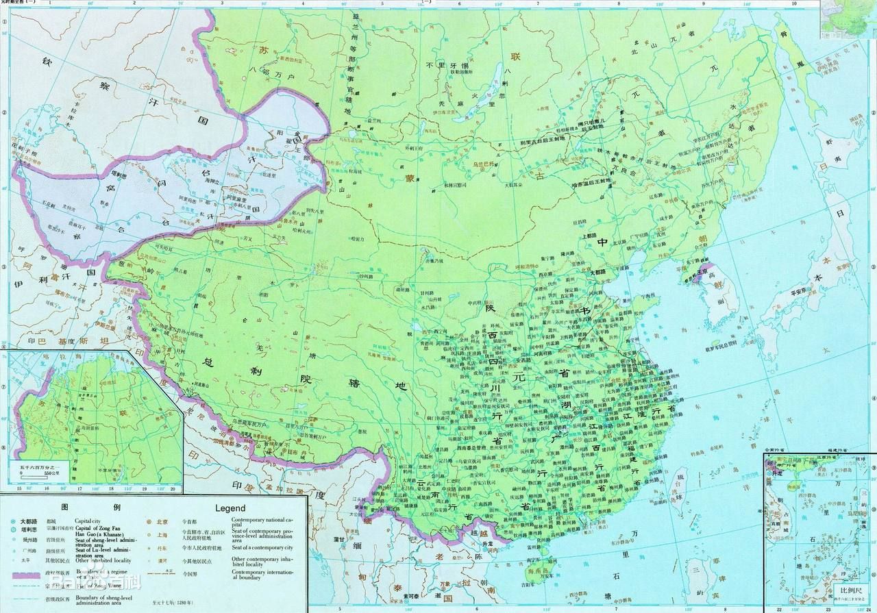 元朝疆域圖 元朝疆域圖
